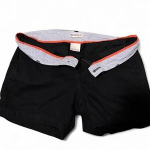 Vintage Merona Black Shorts with Orange Accent